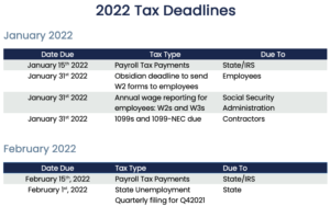 2022 Colorado Tax Deadlines