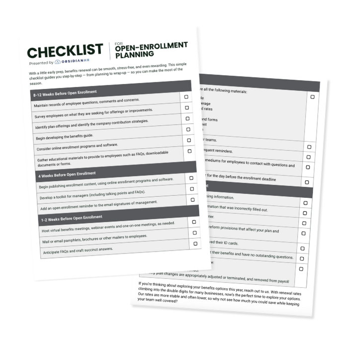Open Enrollment Planning Checklist